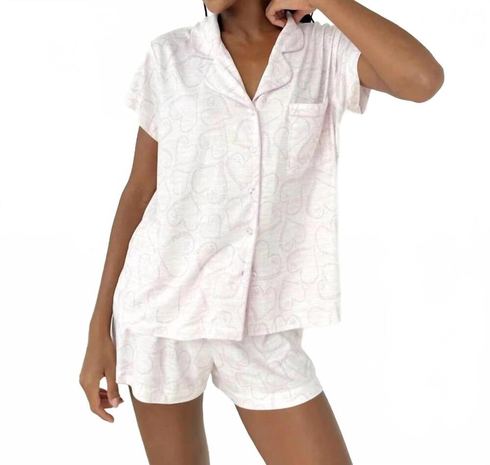 NEW SPLENDID flora soft short set in dotted hearts